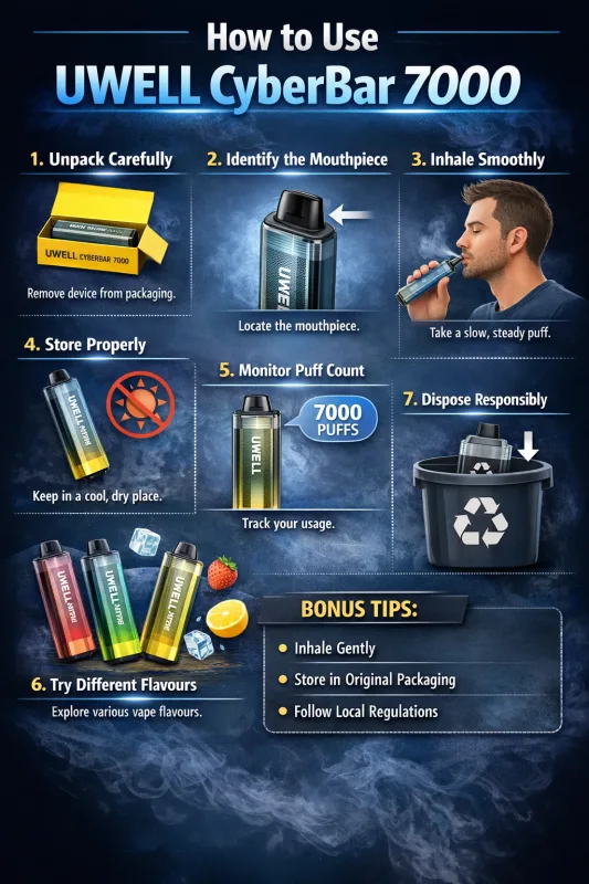 UWELL CyberBar 7000 product image - Local Vape Supply