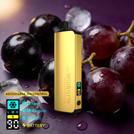 ALIBARBAR PRO 12000 Ice Adjust Blackcurrant Grape - Local Vape Supply Australia