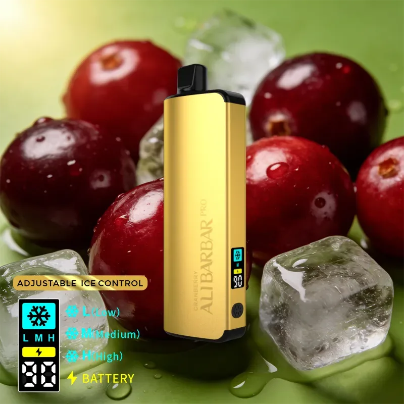 Alibarbar Pro 12000 Ice Adjust Cranberry disposable vape with adjustable ice control
